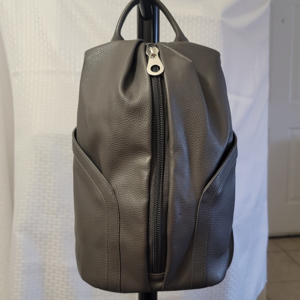 Gray Mini Backpack Purse